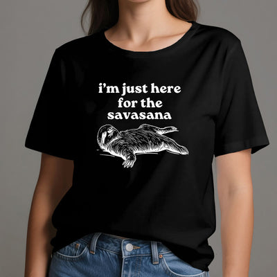 Olivenorma Faultier Yoga Ich bin nur hier für Savasana T-Shirt
