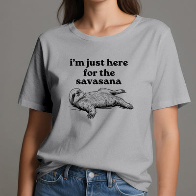 Olivenorma Faultier Yoga Ich bin nur hier für Savasana T-Shirt