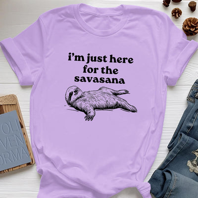 Olivenorma Faultier Yoga Ich bin nur hier für Savasana T-Shirt