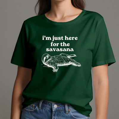 Olivenorma Faultier Yoga Ich bin nur hier für Savasana T-Shirt
