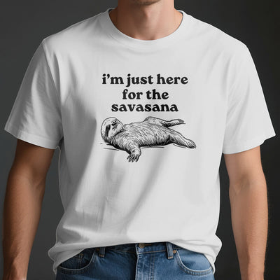 Olivenorma Faultier Yoga Ich bin nur hier für Savasana T-Shirt