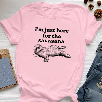 Olivenorma Faultier Yoga Ich bin nur hier für Savasana T-Shirt