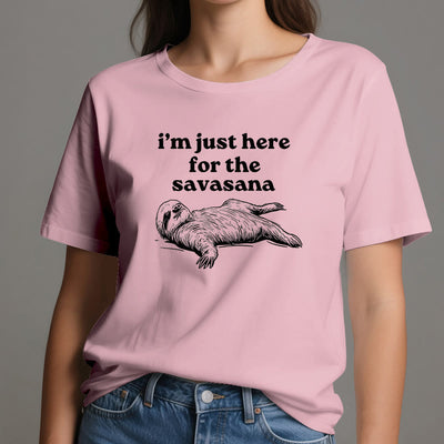 Olivenorma Faultier Yoga Ich bin nur hier für Savasana T-Shirt