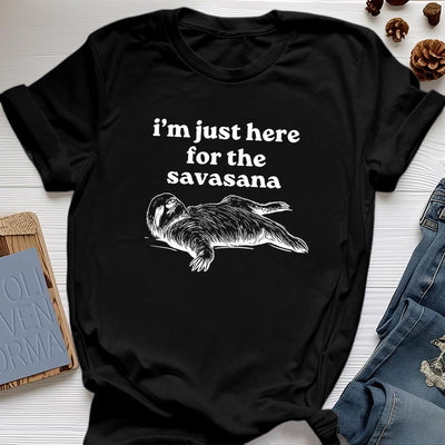 Olivenorma Faultier Yoga Ich bin nur hier für Savasana T-Shirt