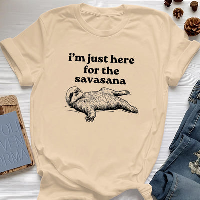 Olivenorma Faultier Yoga Ich bin nur hier für Savasana T-Shirt