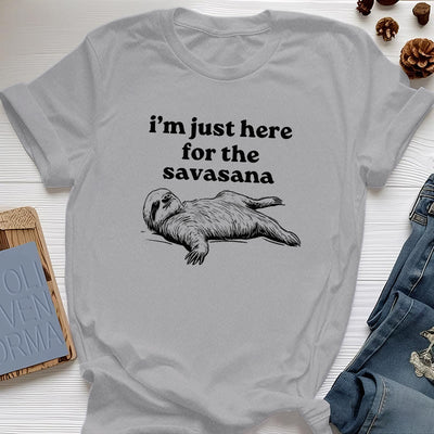 Olivenorma Faultier Yoga Ich bin nur hier für Savasana T-Shirt