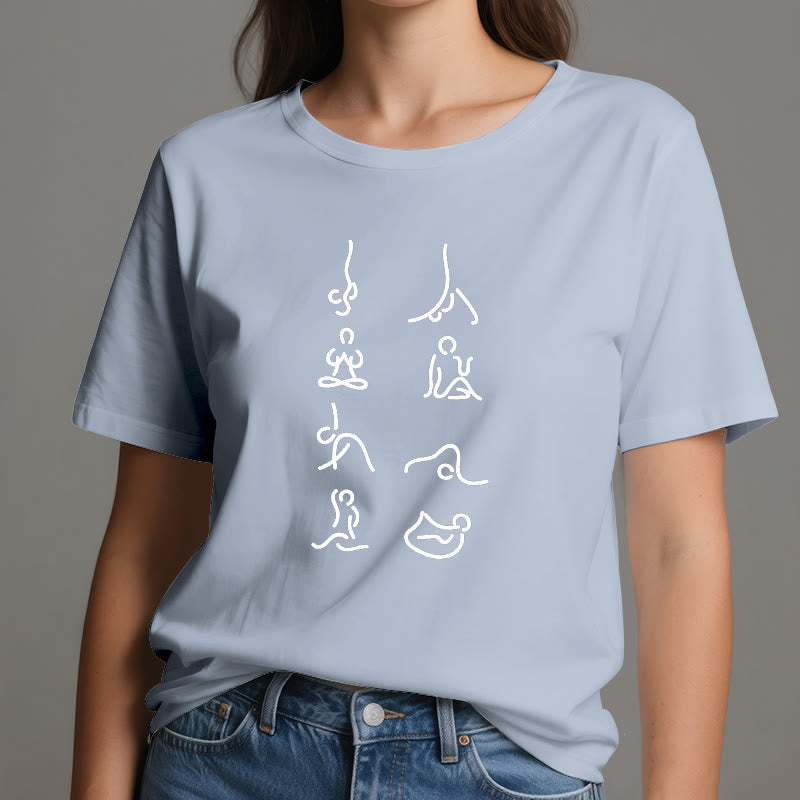 Olivenorma Yoga Meditationsbewegungen T-Shirt
