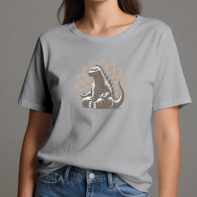 Olivenorma Lustiges Dinosaurier-Yoga-Meditations-T-Shirt