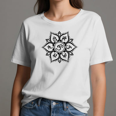 Olivenorma Sieben Chakra-Symbole T-Shirt