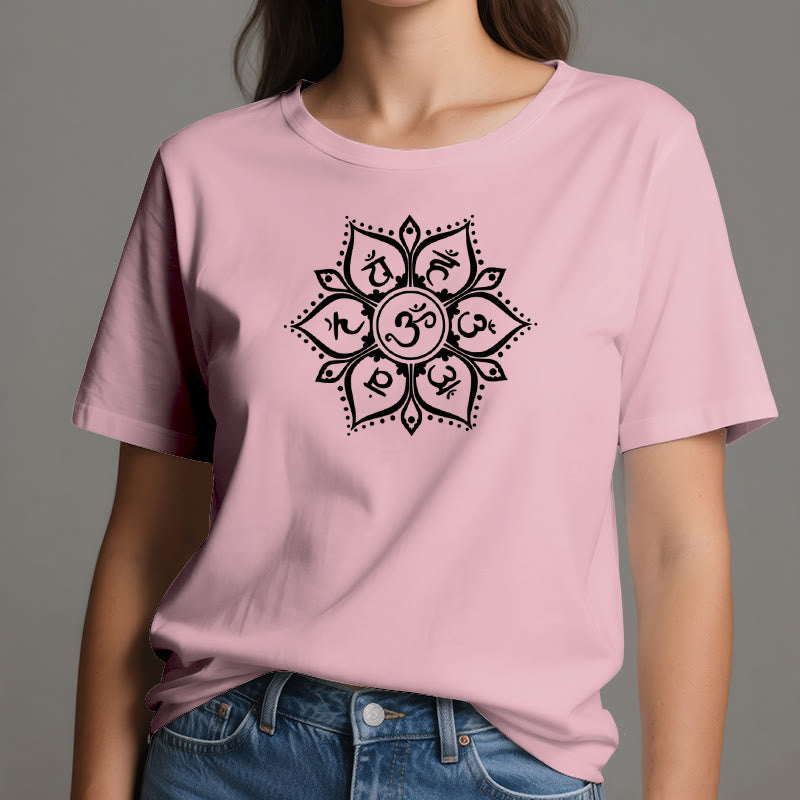 Olivenorma Sieben Chakra-Symbole T-Shirt