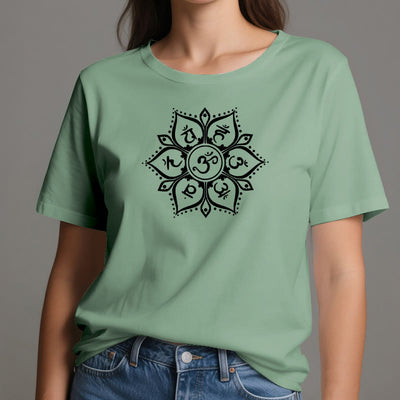 Olivenorma Sieben Chakra-Symbole T-Shirt