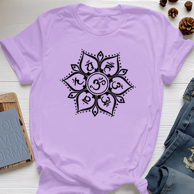 Olivenorma Sieben Chakra-Symbole T-Shirt