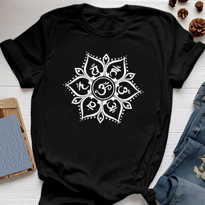Olivenorma Sieben Chakra-Symbole T-Shirt