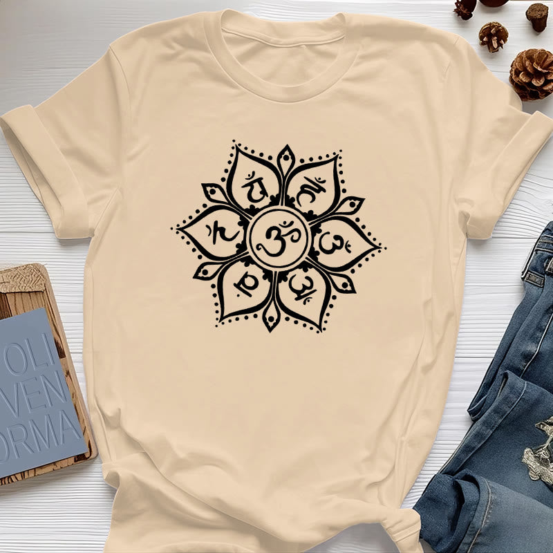 Olivenorma Sieben Chakra-Symbole T-Shirt