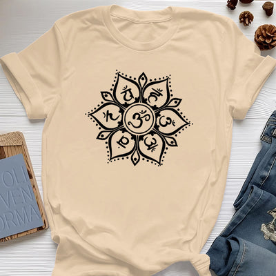 Olivenorma Sieben Chakra-Symbole T-Shirt