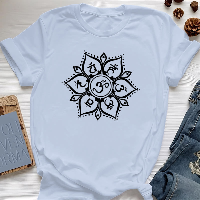 Olivenorma Sieben Chakra-Symbole T-Shirt