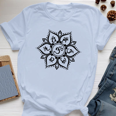 Olivenorma Sieben Chakra-Symbole T-Shirt
