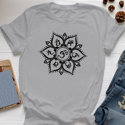 Olivenorma Sieben Chakra-Symbole T-Shirt