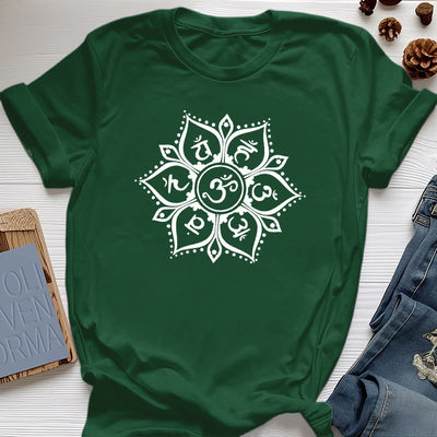 Olivenorma Sieben Chakra-Symbole T-Shirt