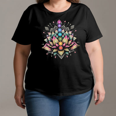 Olivenorma Chakra Lotusblume Yoga Meditation T-Shirt