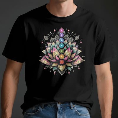 Olivenorma Chakra Lotusblume Yoga Meditation T-Shirt