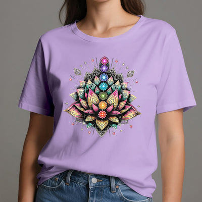 Olivenorma Chakra Lotusblume Yoga Meditation T-Shirt