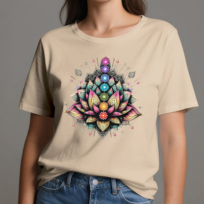 Olivenorma Chakra Lotusblume Yoga Meditation T-Shirt