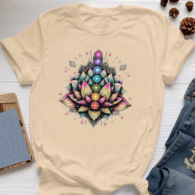 Olivenorma Chakra Lotusblume Yoga Meditation T-Shirt