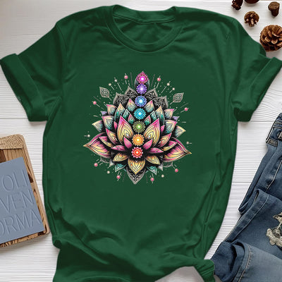Olivenorma Chakra Lotusblume Yoga Meditation T-Shirt