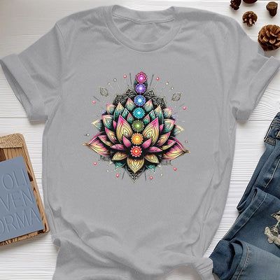 Olivenorma Chakra Lotusblume Yoga Meditation T-Shirt