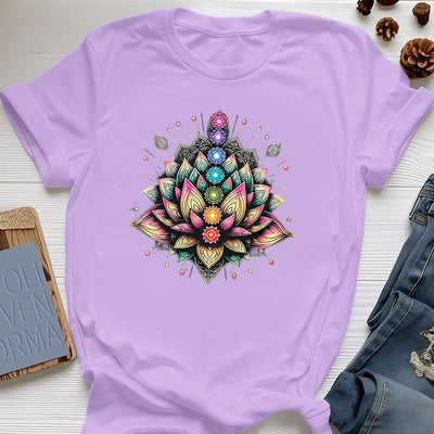 Olivenorma Chakra Lotusblume Yoga Meditation T-Shirt