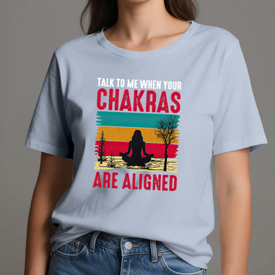 Olivenorma T-Shirt „Sprich mit mir, wenn deine Chakren ausgerichtet sind“