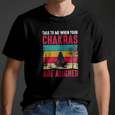 Olivenorma T-Shirt „Sprich mit mir, wenn deine Chakren ausgerichtet sind“