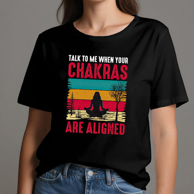 Olivenorma T-Shirt „Sprich mit mir, wenn deine Chakren ausgerichtet sind“