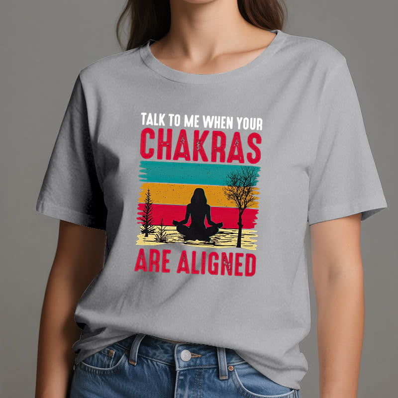 Olivenorma T-Shirt „Sprich mit mir, wenn deine Chakren ausgerichtet sind“