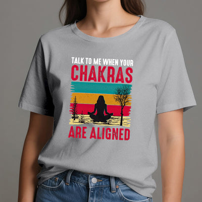 Olivenorma T-Shirt „Sprich mit mir, wenn deine Chakren ausgerichtet sind“