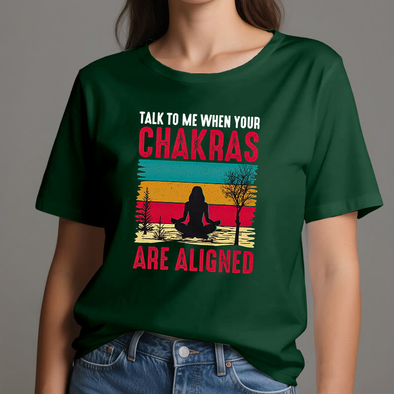 Olivenorma T-Shirt „Sprich mit mir, wenn deine Chakren ausgerichtet sind“