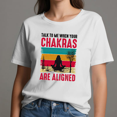 Olivenorma T-Shirt „Sprich mit mir, wenn deine Chakren ausgerichtet sind“