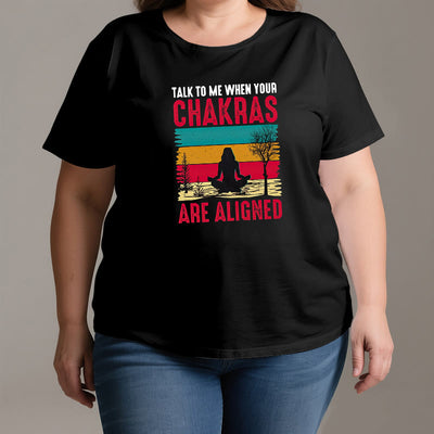 Olivenorma T-Shirt „Sprich mit mir, wenn deine Chakren ausgerichtet sind“