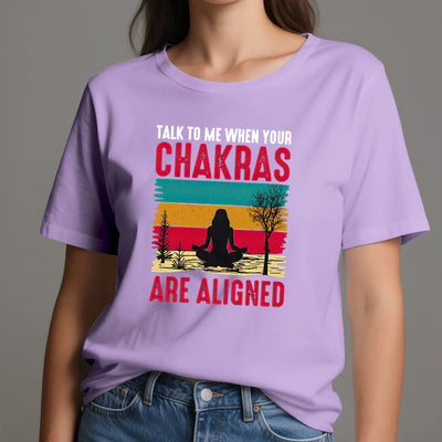 Olivenorma T-Shirt „Sprich mit mir, wenn deine Chakren ausgerichtet sind“