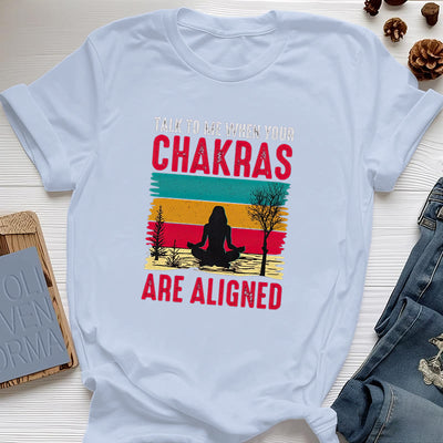 Olivenorma T-Shirt „Sprich mit mir, wenn deine Chakren ausgerichtet sind“
