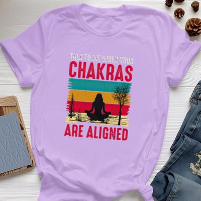 Olivenorma T-Shirt „Sprich mit mir, wenn deine Chakren ausgerichtet sind“