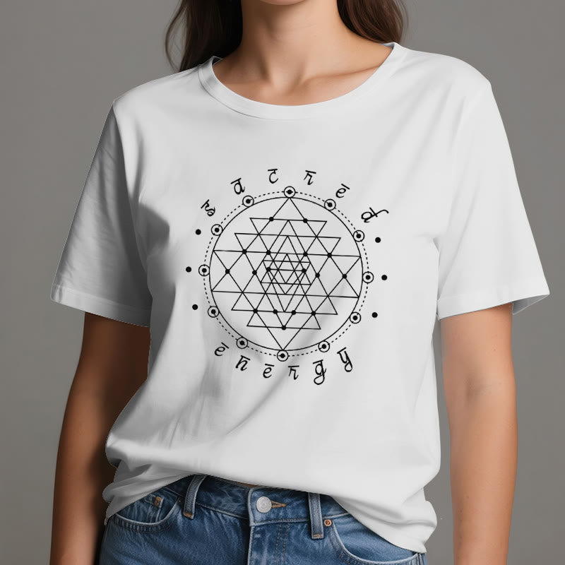 Olivenorma Heilige Energie Sri Yantra Spirituelles T-Shirt