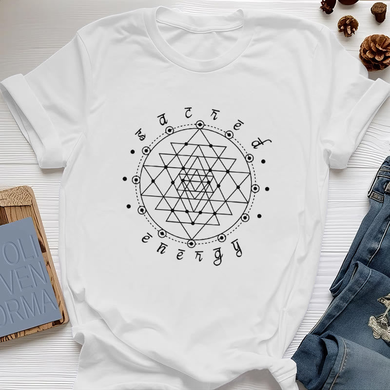 Olivenorma Heilige Energie Sri Yantra Spirituelles T-Shirt
