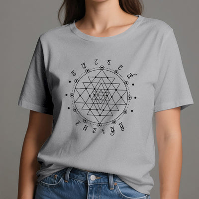 Olivenorma Heilige Energie Sri Yantra Spirituelles T-Shirt