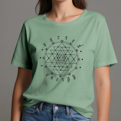Olivenorma Heilige Energie Sri Yantra Spirituelles T-Shirt