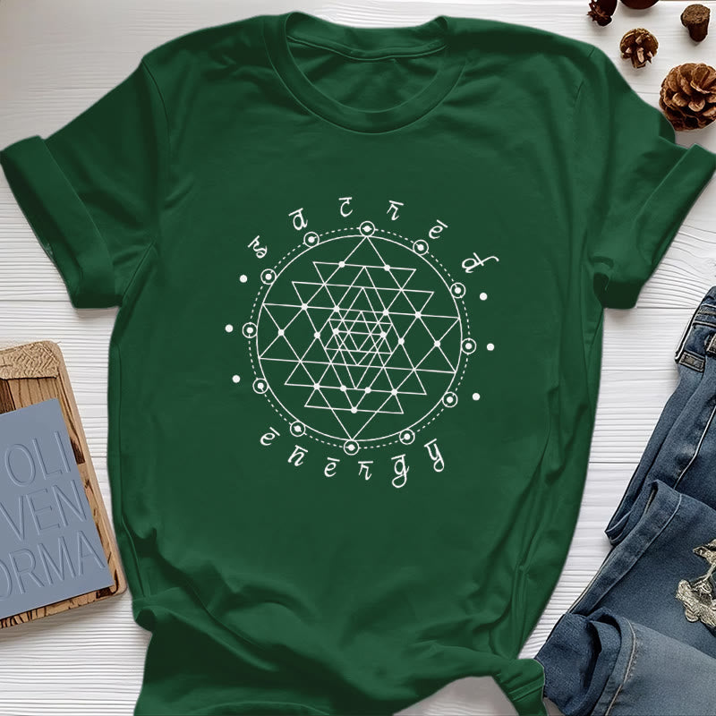 Olivenorma Heilige Energie Sri Yantra Spirituelles T-Shirt