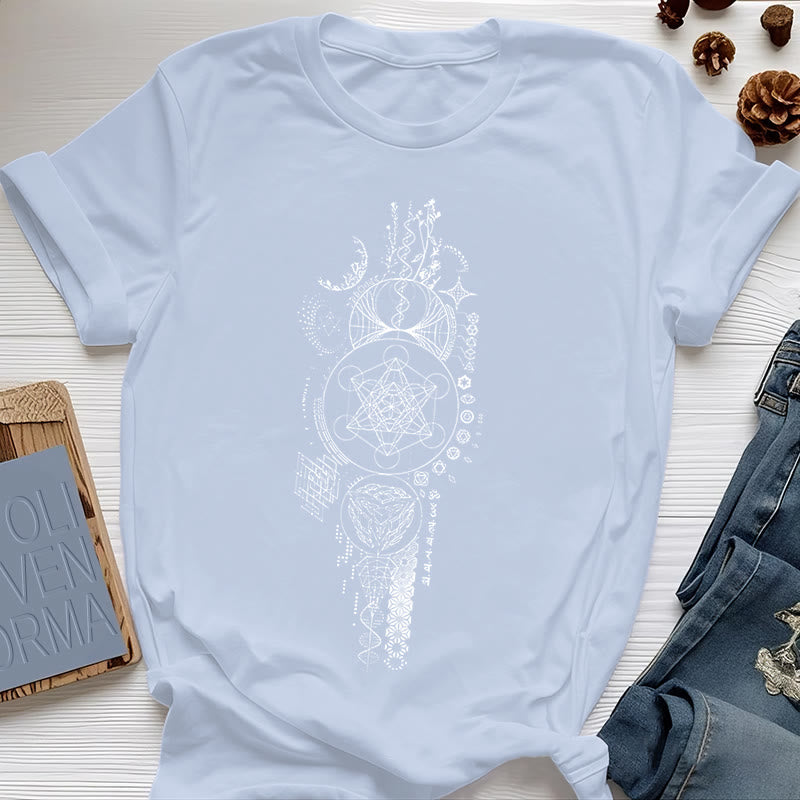 Olivenorma Blume des Lebens Heilige Geometrie T-Shirt