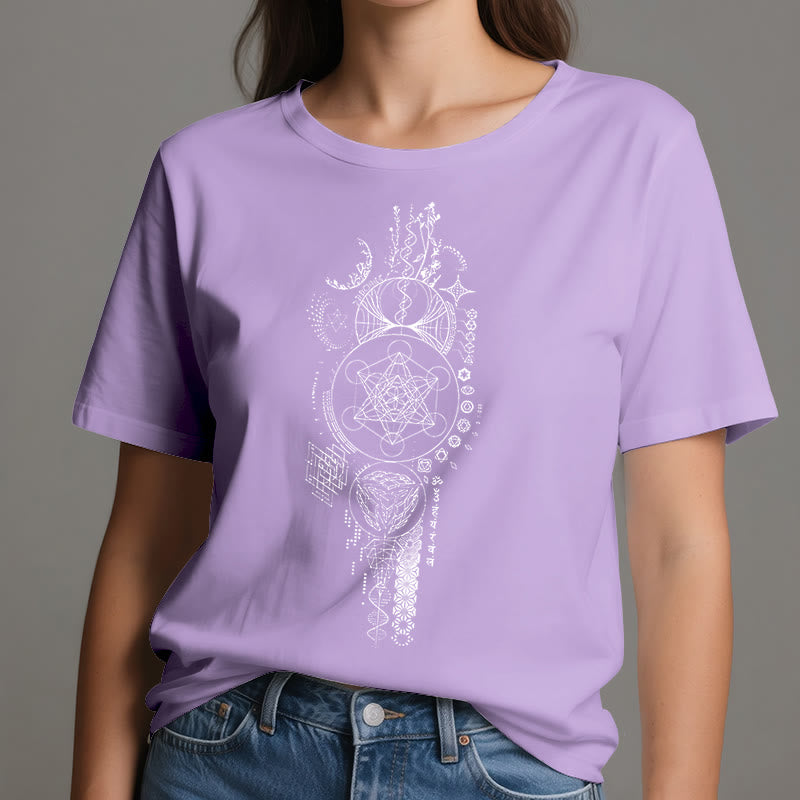 Olivenorma Blume des Lebens Heilige Geometrie T-Shirt