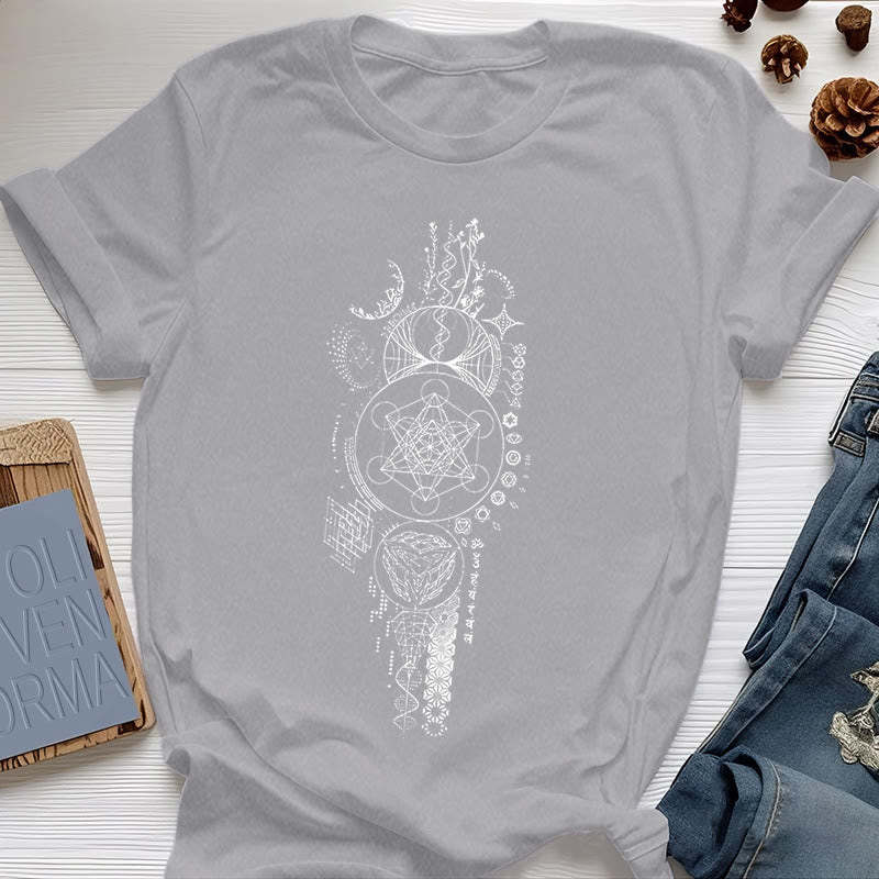Olivenorma Blume des Lebens Heilige Geometrie T-Shirt